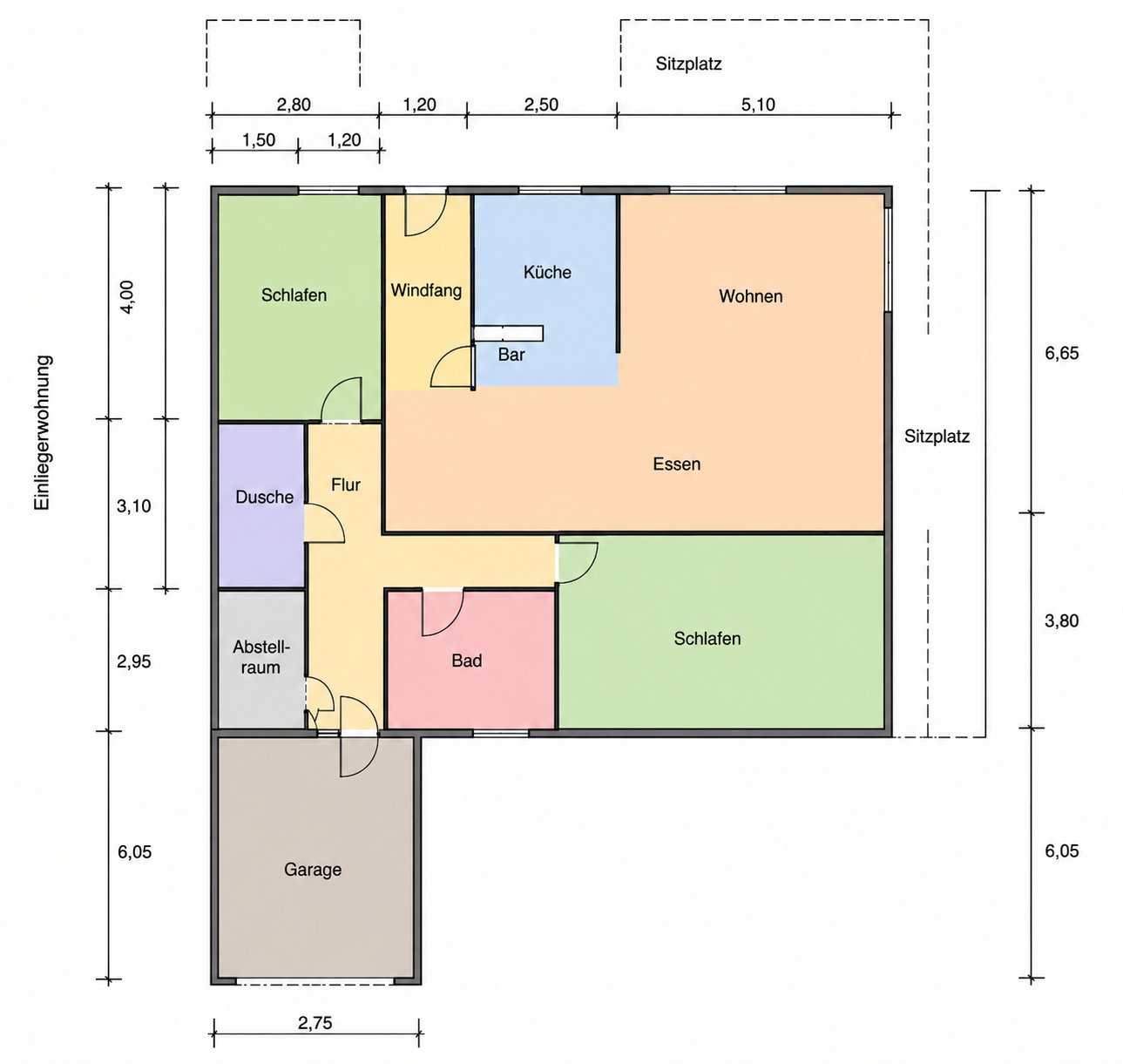 Grundriss Einliegerwohnung